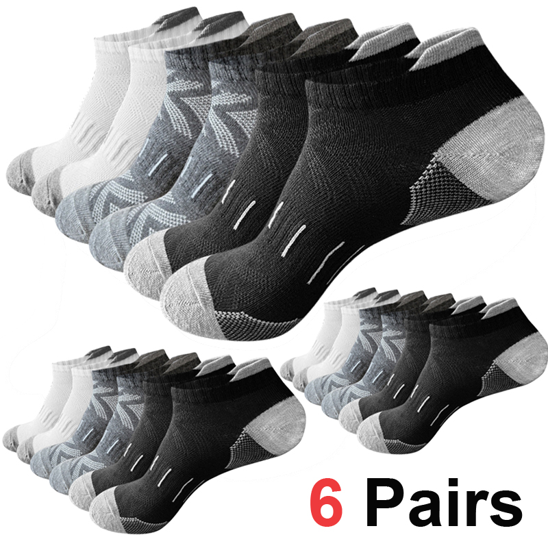 6Pairs Men's Arrow Print Ankle - Athletic Sock Cushion review and price